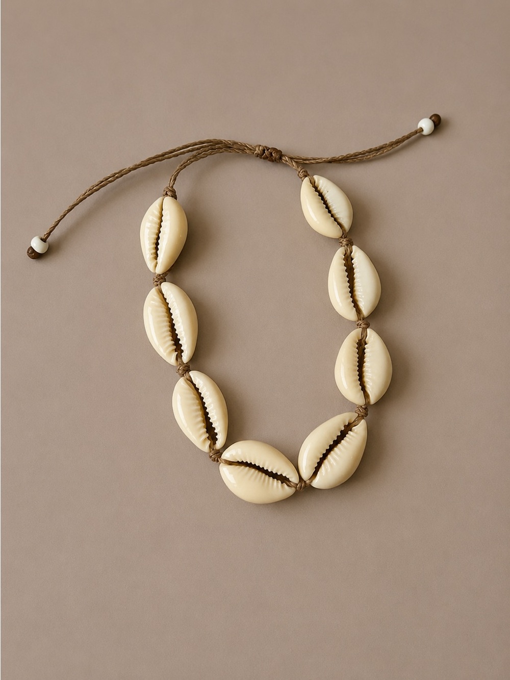 Natural Cowrie Shell Adjustable Anklet - Picture 2 of 5